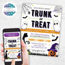 cute customizable trunk or treat flyer invitations